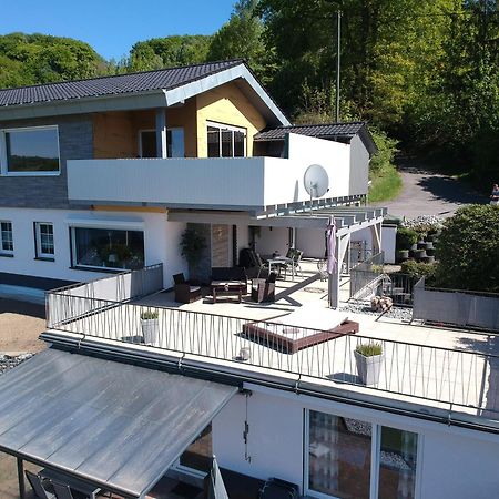 Seeblick-Ferienwohnung Im "Ferienhaus Agger-Blick" Mit Traumhafter Sonnen-Terrasse, Sauna, E-Kamin & Kajak グンマースバッハ エクステリア 写真